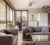 Living room with big windows